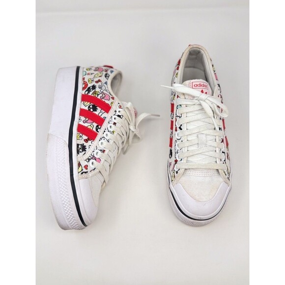 Adidas x Hello Kitty Nizza Sanrio Mens Shoes White Platform Sneakers Casual US 7 - Picture 3 of 5